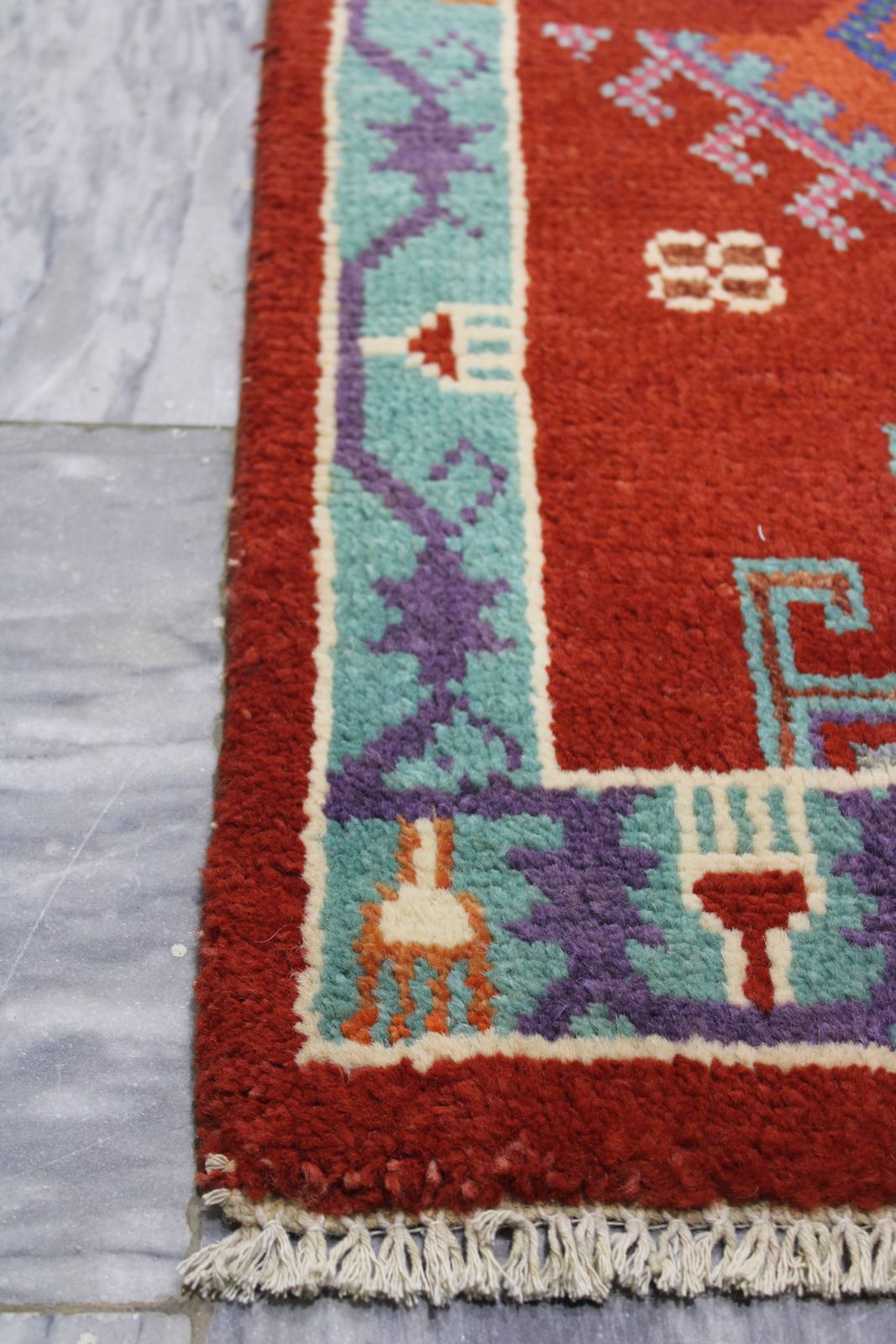 2x10 Turkish Handmade Geometric Tribal Runner Rug photo for sale