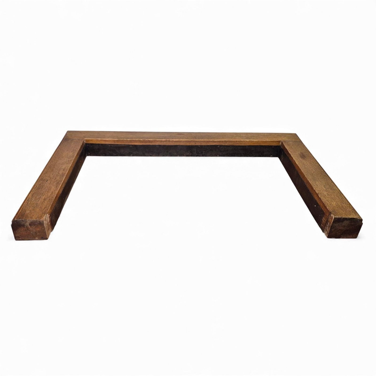 Vintage Oak Fire Fender – Metal Lined Hearth Surround – Traditional Fireplace Fender – 89cm Wide photo 95.0