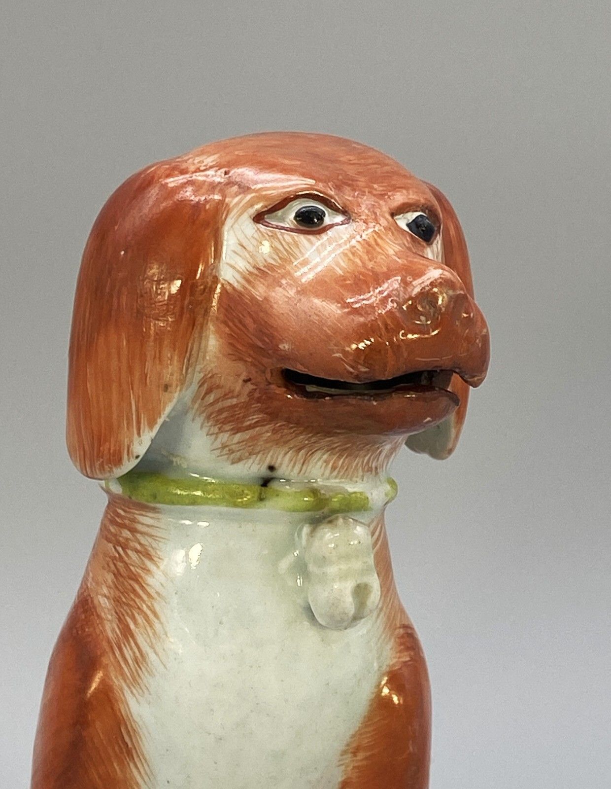 1050.0 Exceptionally Rare 18thc Qianlong Period Chinese Porcelain Dog Statue Figurine photo