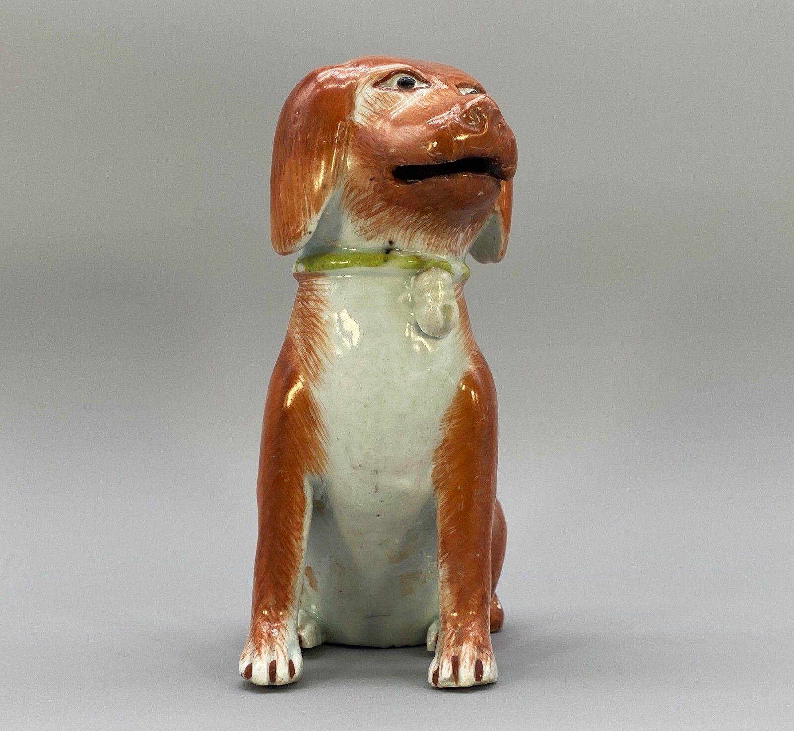 photo vinterior Exceptionally Rare 18thc Qianlong Period Chinese Porcelain Dog Statue Figurine