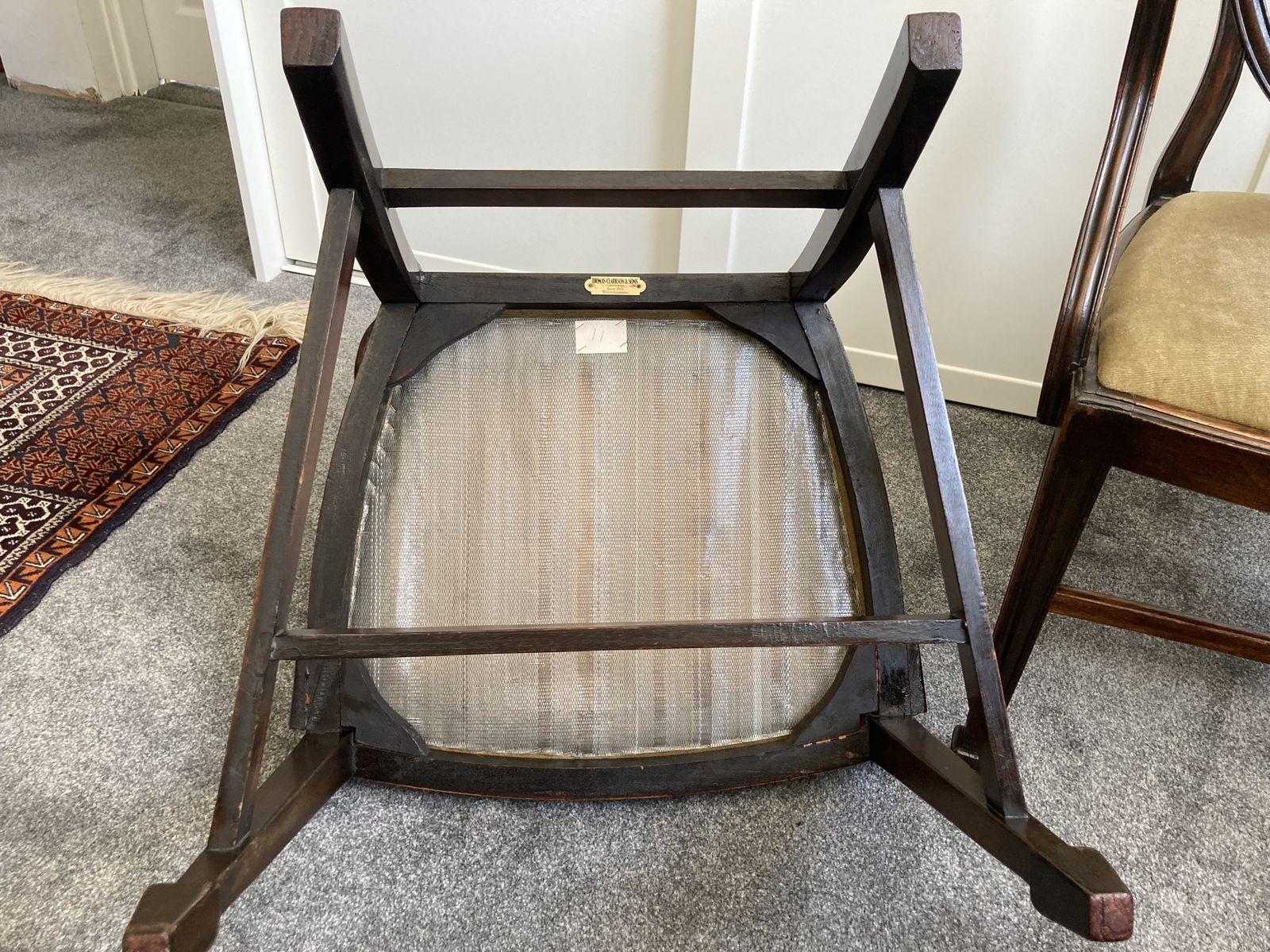 photo for sale Vintage Dining Chairs, Chippendale Revival By Thomas Clarkson And Sons Ltd Wolverhampton Set Of Six   Sturdy And Comfortable