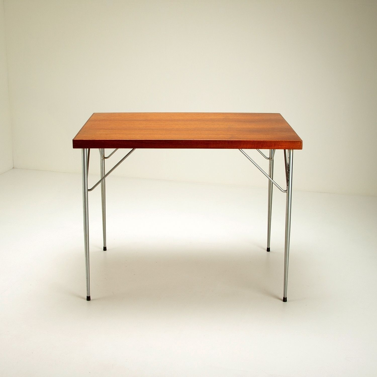 Teak And Chrome Desk After Arne Jacobsen, Denmark, 1950s photo furniture