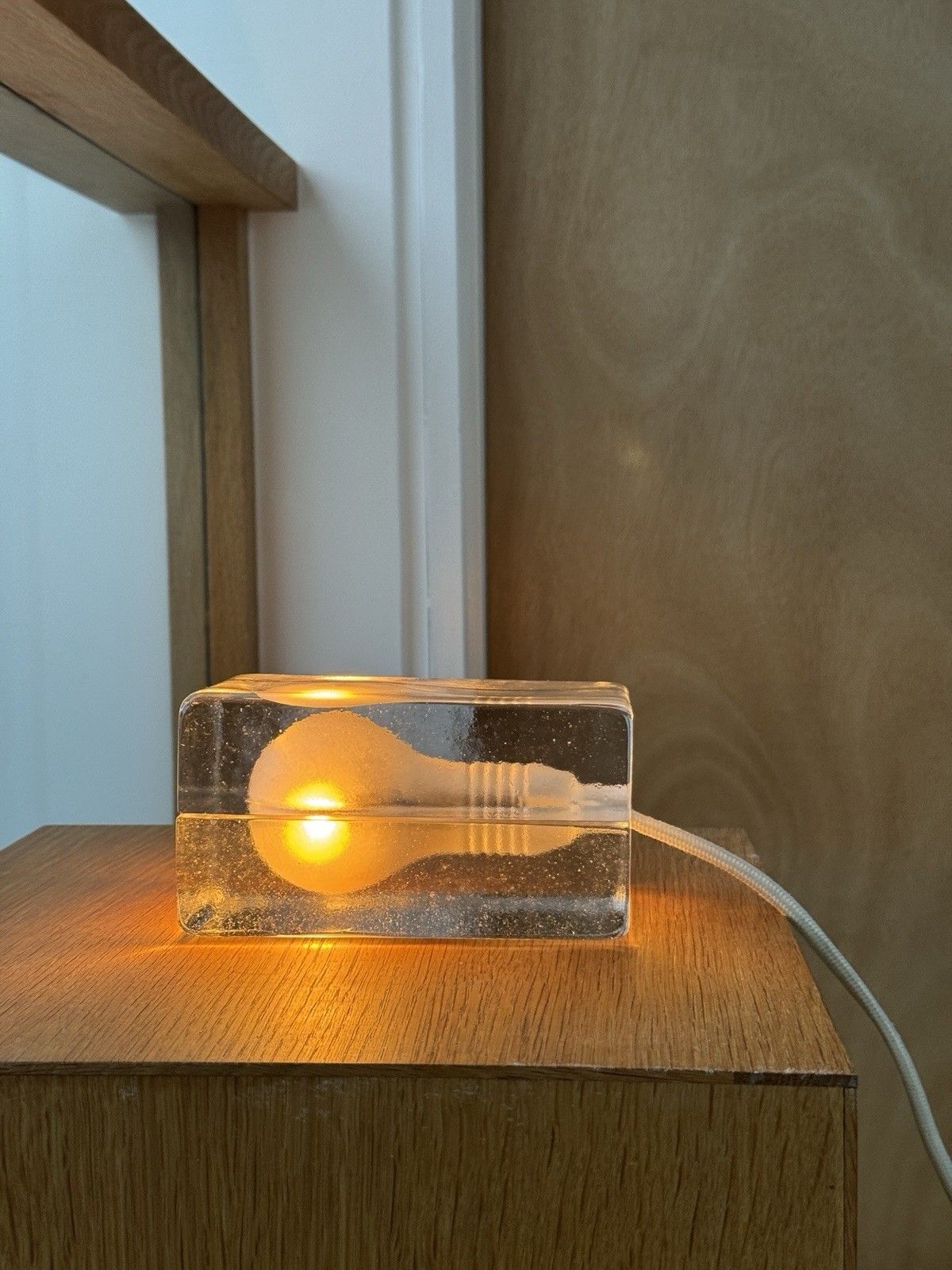 Genuine Design House Stockholm Block Lamp With White Cord Harri Koskinen Moma photo vinterior