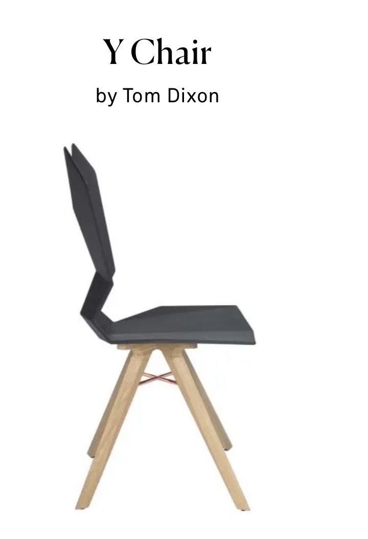 Pair Of Tom Dixon Y Chairs – Black – Contemporary Designer Dining Chair photo for sale