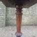 photo vintage Quality Antique Mahogany Lamp Table Vintage Standard Lamp Side With Drop Leaves Drawer Tripod Base Traditional Vintage Free Hand Delivery