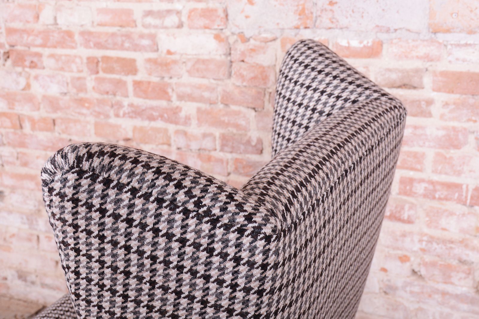photo furniture Restored Art Deco Wingchair, Beech, Reupholstered, Polished, Czech, 1940s
