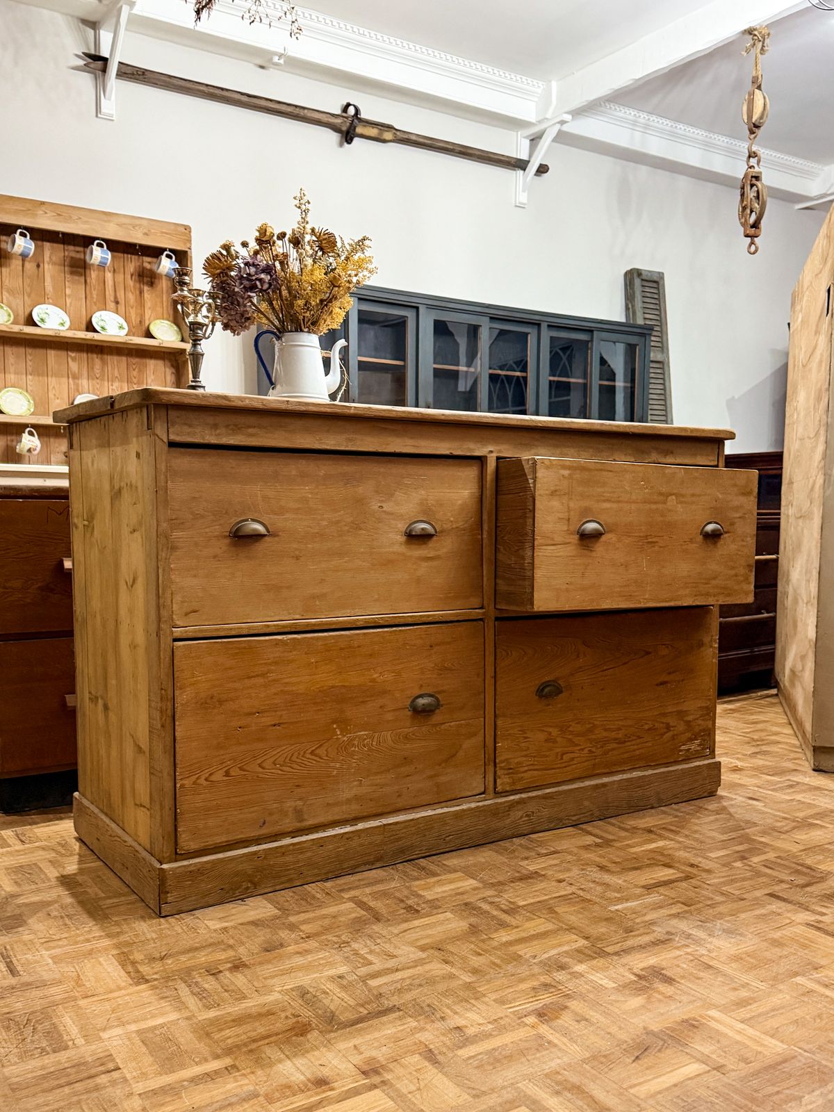 Large Victorian Pine Bank Of Drawers / Haberdashery photo 3300.0