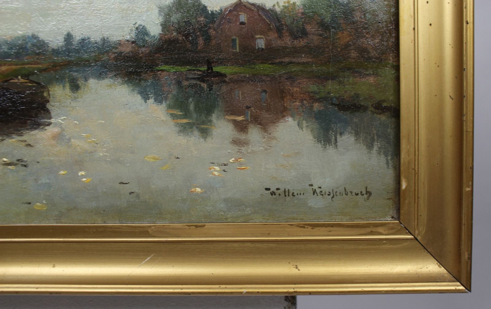 Willem Johannes Weissenbruch (Dutch, 1864–1941) – Dutch Canal Scene With Drawbridge photo Art