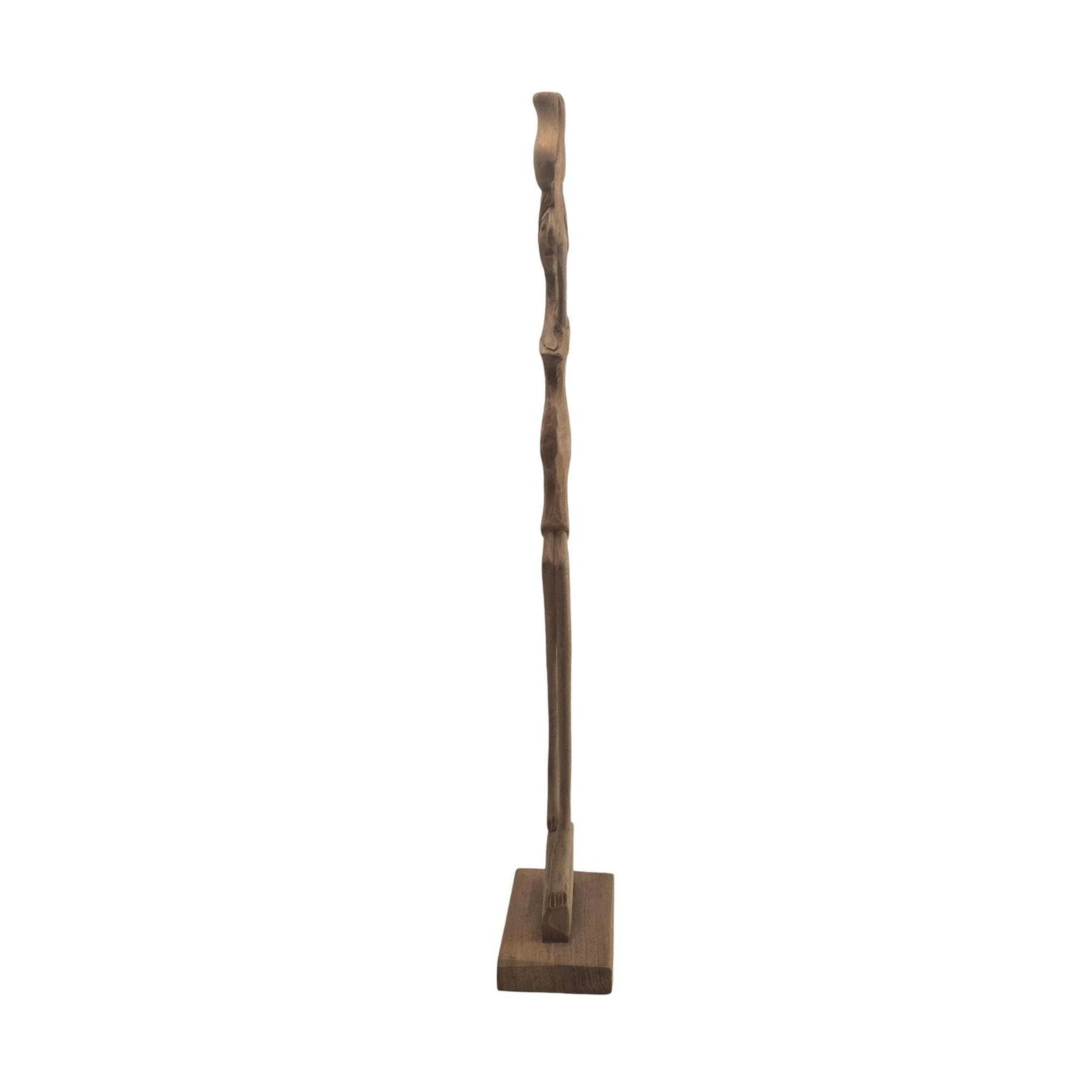 Vintage 55cm African Wooden Carved Figurine Of A Woman With A Jug On Her Head photo Home Decor