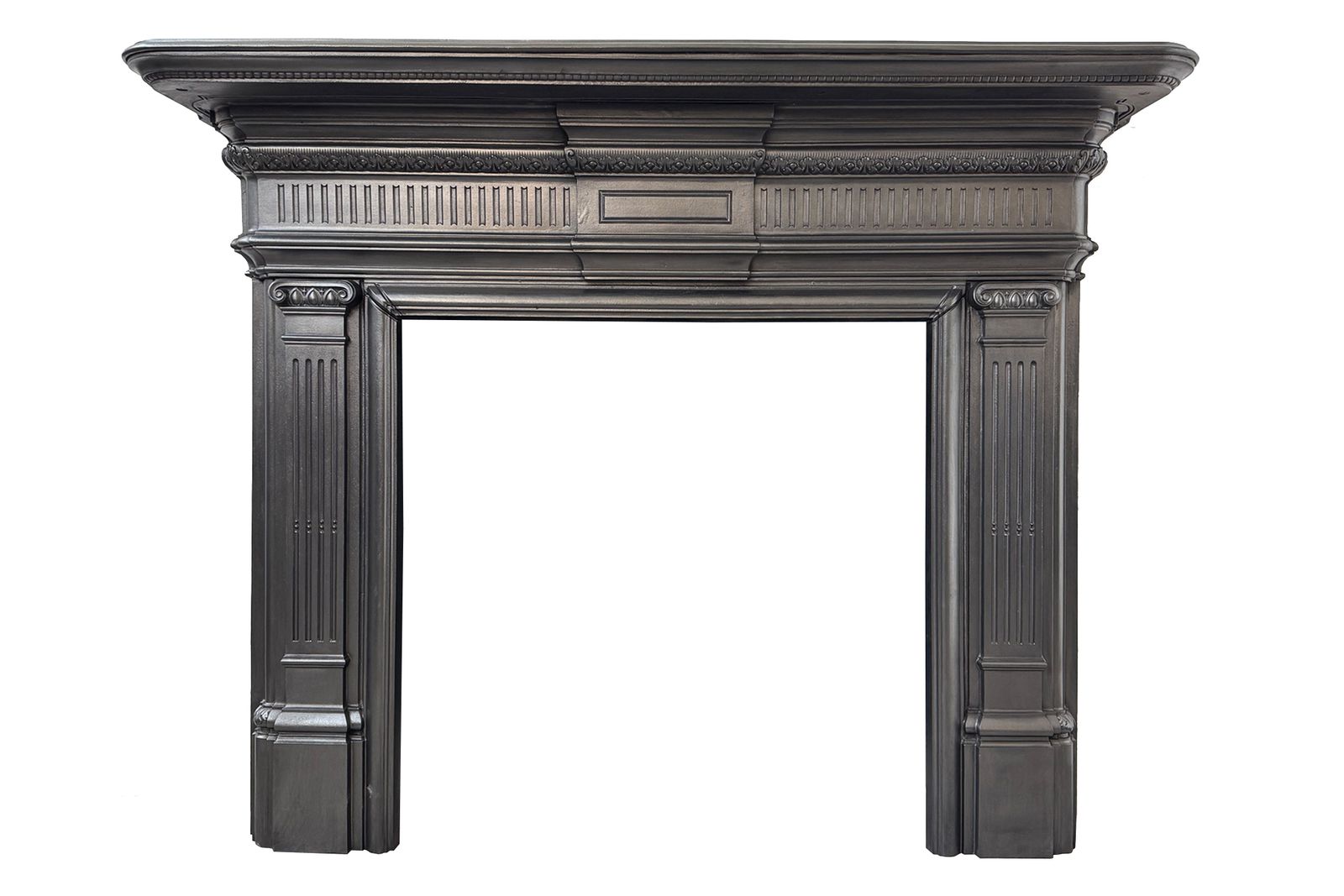 photo buy Large Antique Late Victorian Cast Iron Fireplace Surround