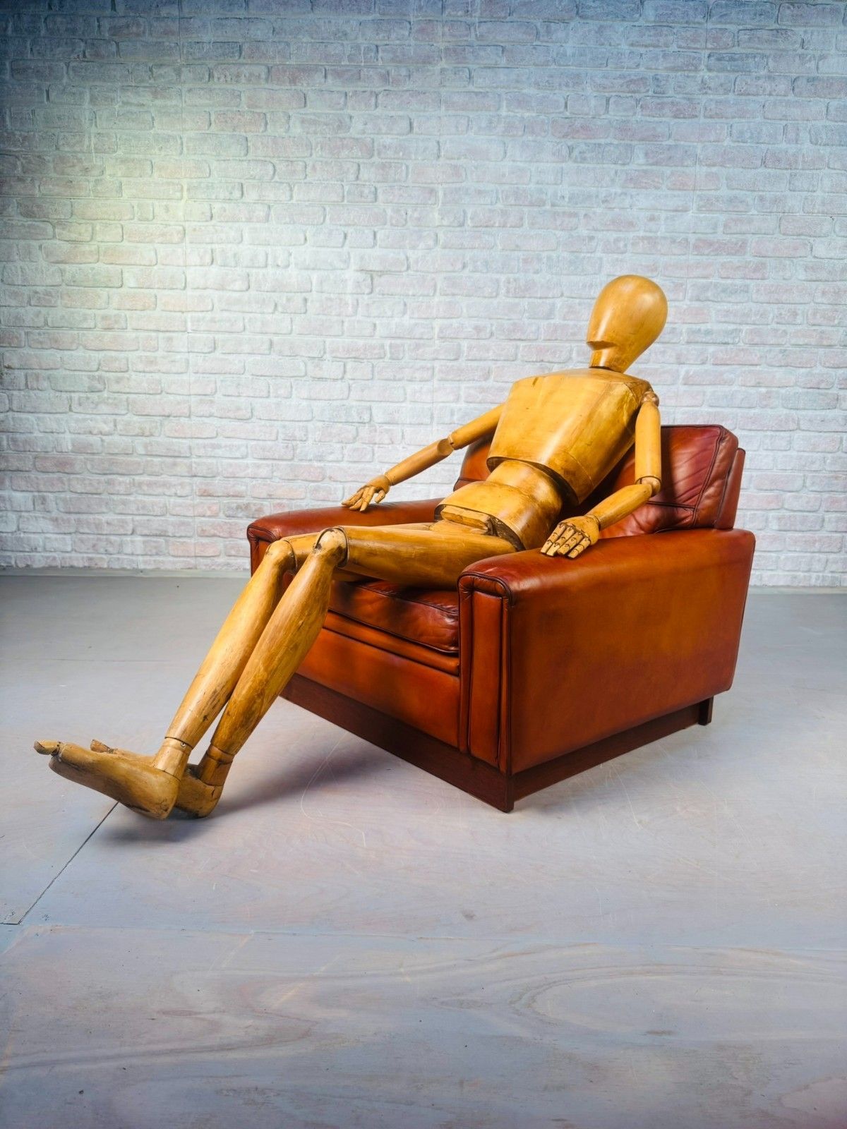 1970s Swedish Lounge Tan Leather Chair By Nelo #A835 photo furniture