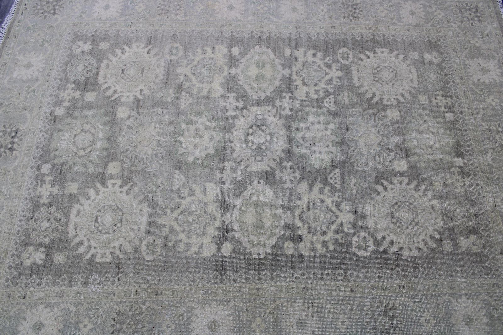 5x6 Vintage Oushak Turkish Hand Knotted Wool Rug photo vintage