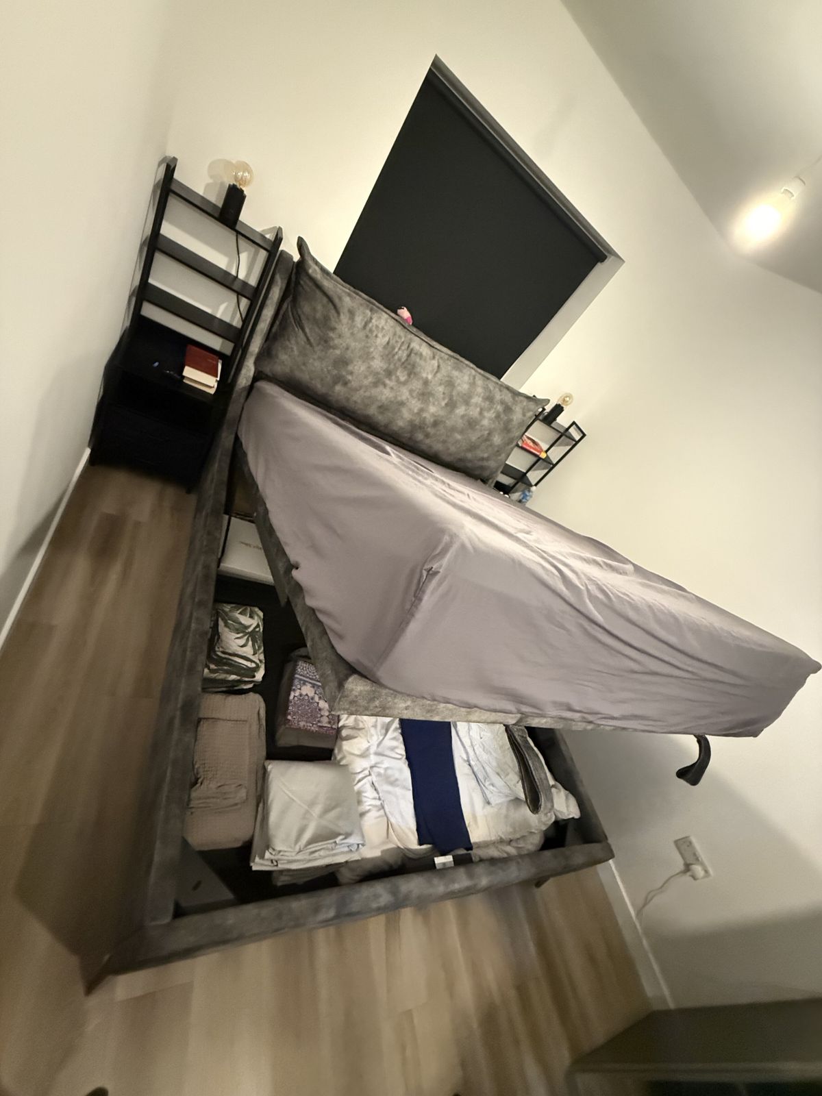 Furniture Village Sanctuary King Bed   Tampa Grey photo furniture
