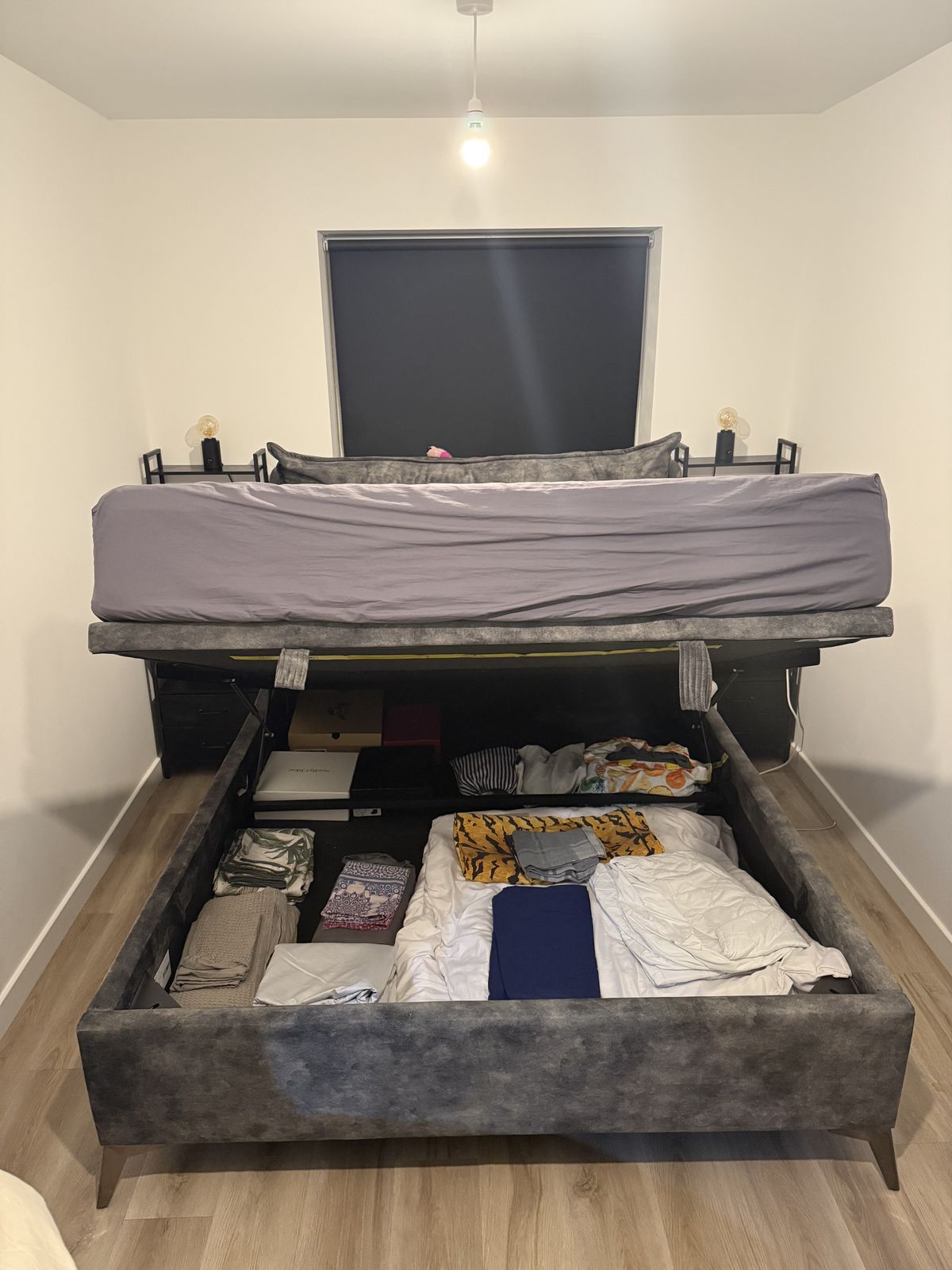 Furniture Village Sanctuary King Bed   Tampa Grey photo Furniture