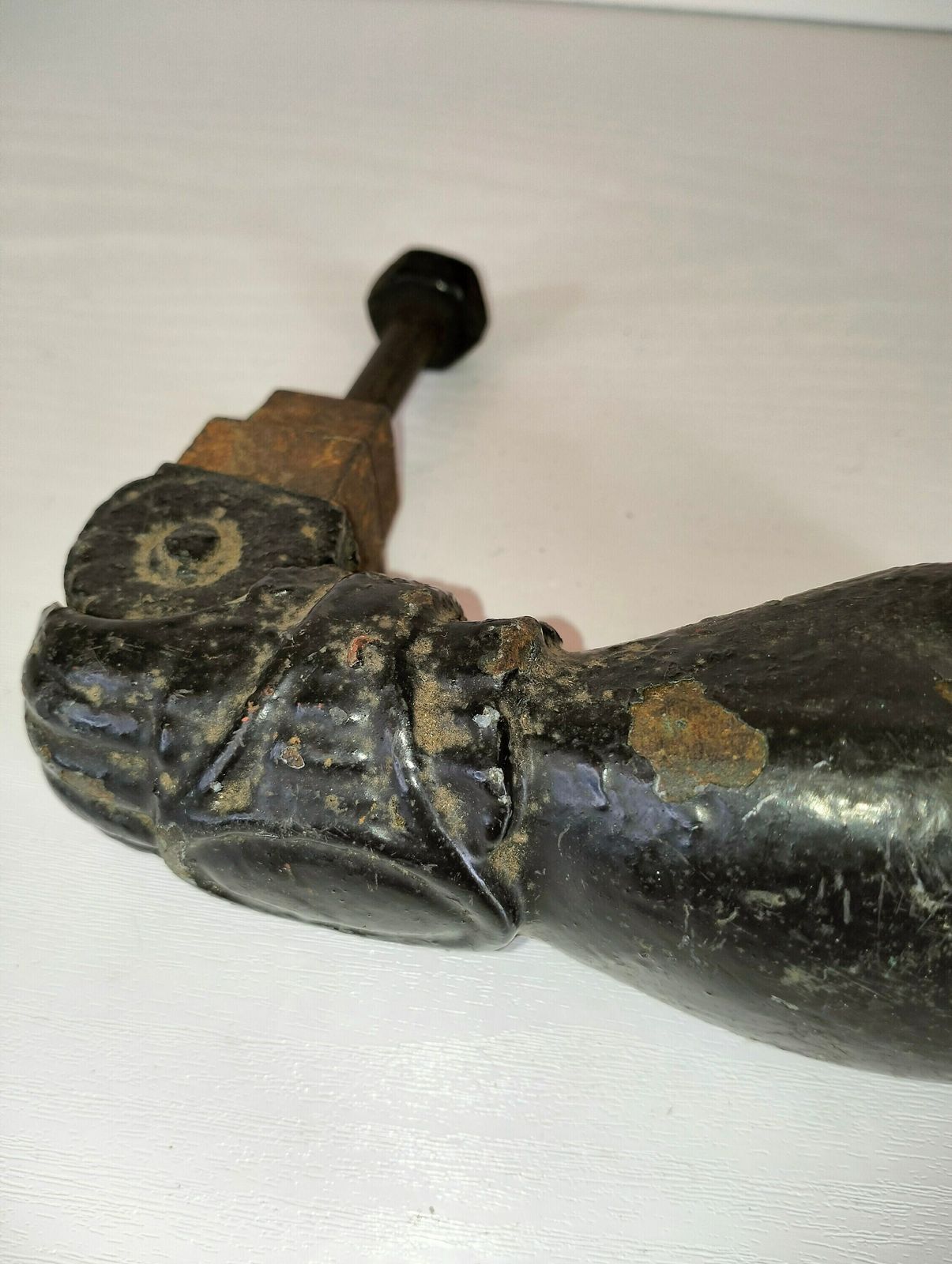 Antique Cast Iron Door Knocker, French Door Furniture, Hand Of Fatima, French Architectural Hardware Salvage photo 115.0