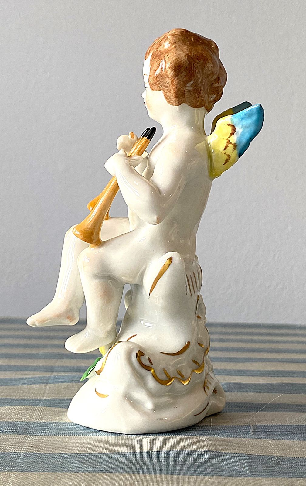 Four Beautiful Capodimonte Porcelain Cherubs Putti Playing Musical Instruments photo Home Decor
