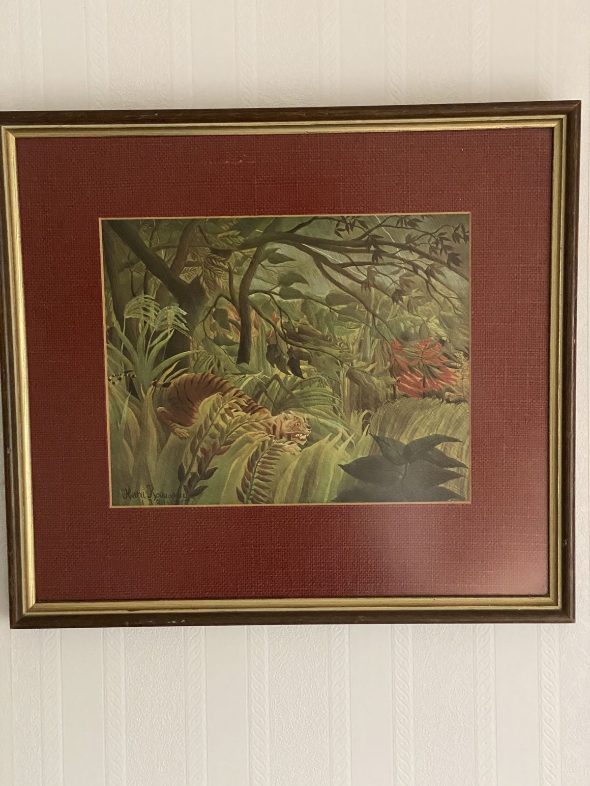 Vintage Henri Rousseau 1960s Print From Art Gallery