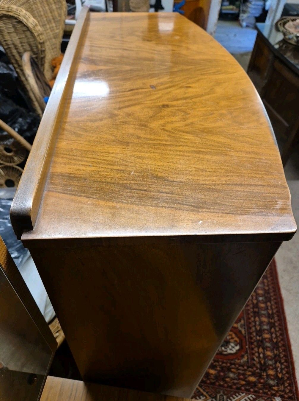 photo furniture Beautiful 2 Door Antique Display Cabinet With Key, On Cabrio Legs