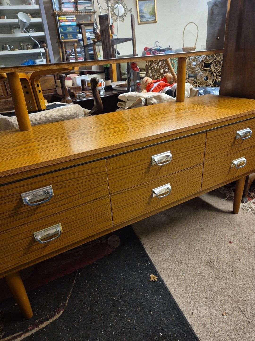Vintage / Retro / Mid Century Schreiber Style 6 Drawer Dressing Table photo for sale