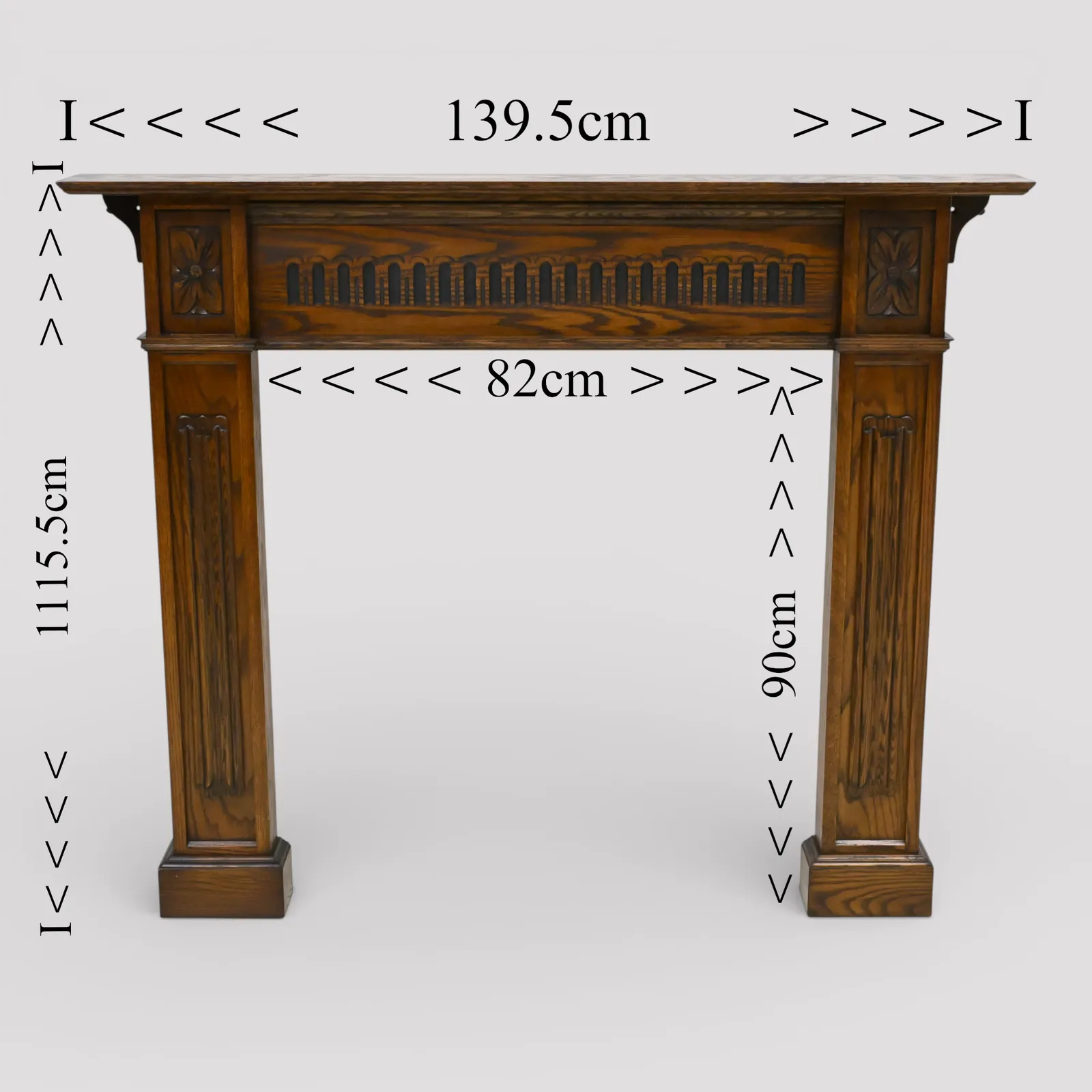 Old Charm Fire Surround Mantle Piece Solid Oak Finish Model 2294 Free Delivery* photo for sale