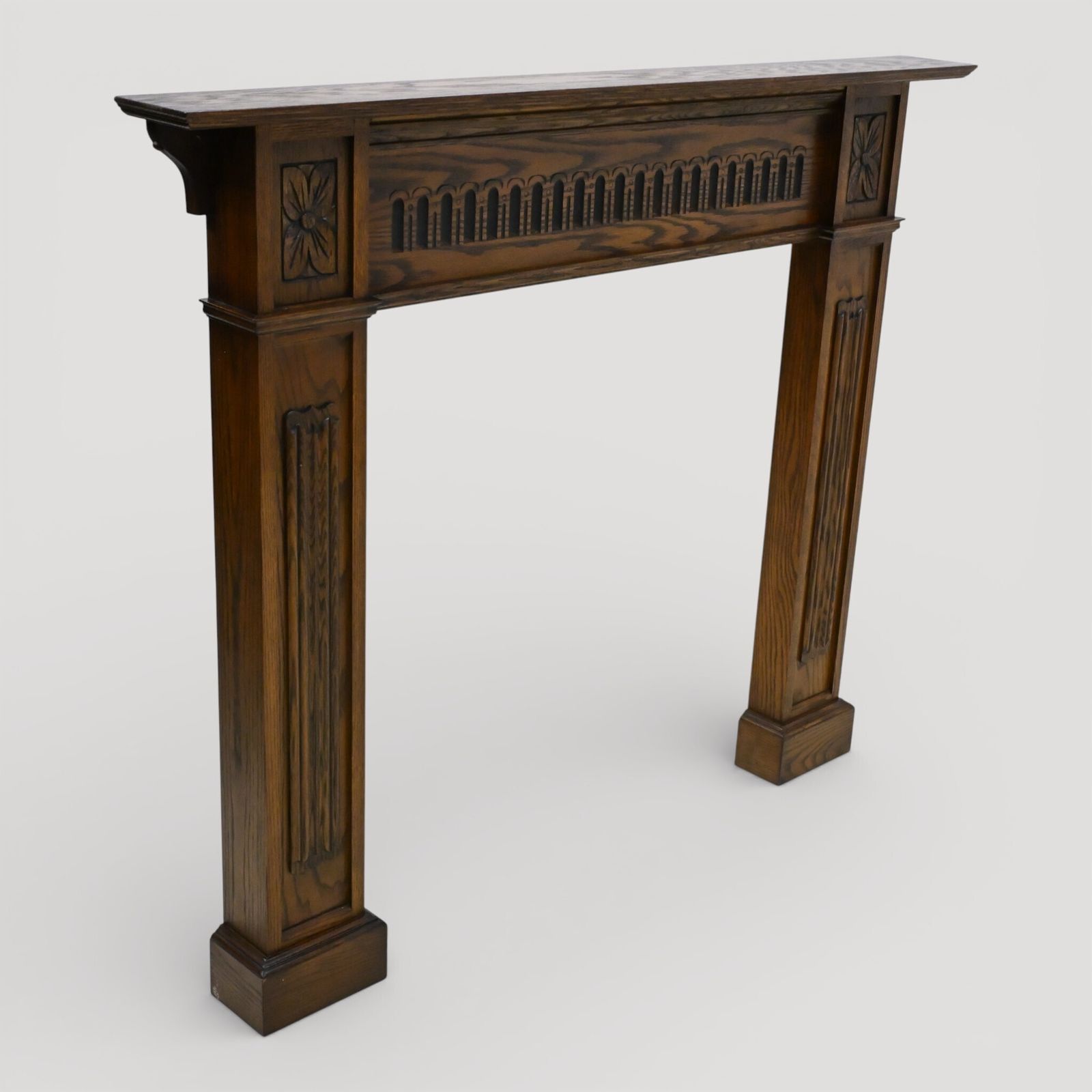 photo for sale Old Charm Fire Surround Mantle Piece Solid Oak Finish Model 2294 Free Delivery*