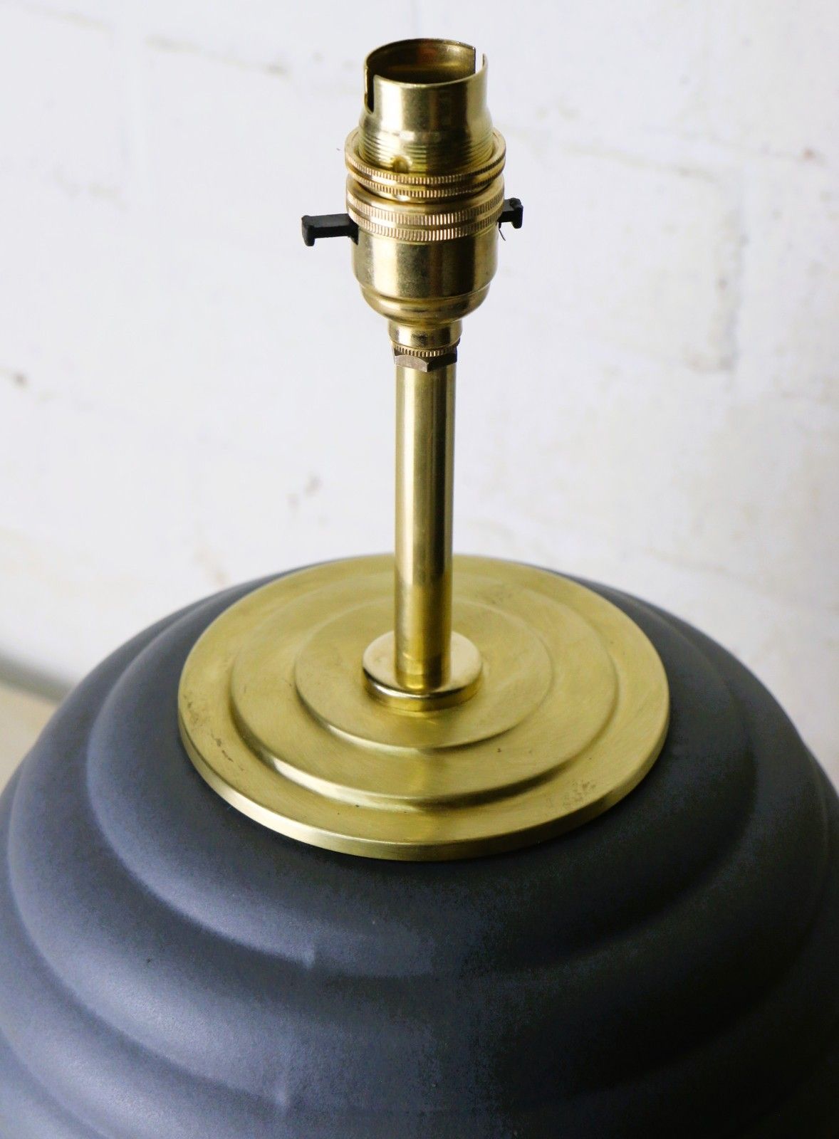 Table Lamp Studio Vintage Ceramic Art Deco Beehive Lamp Mid 20th Vgc photo for sale