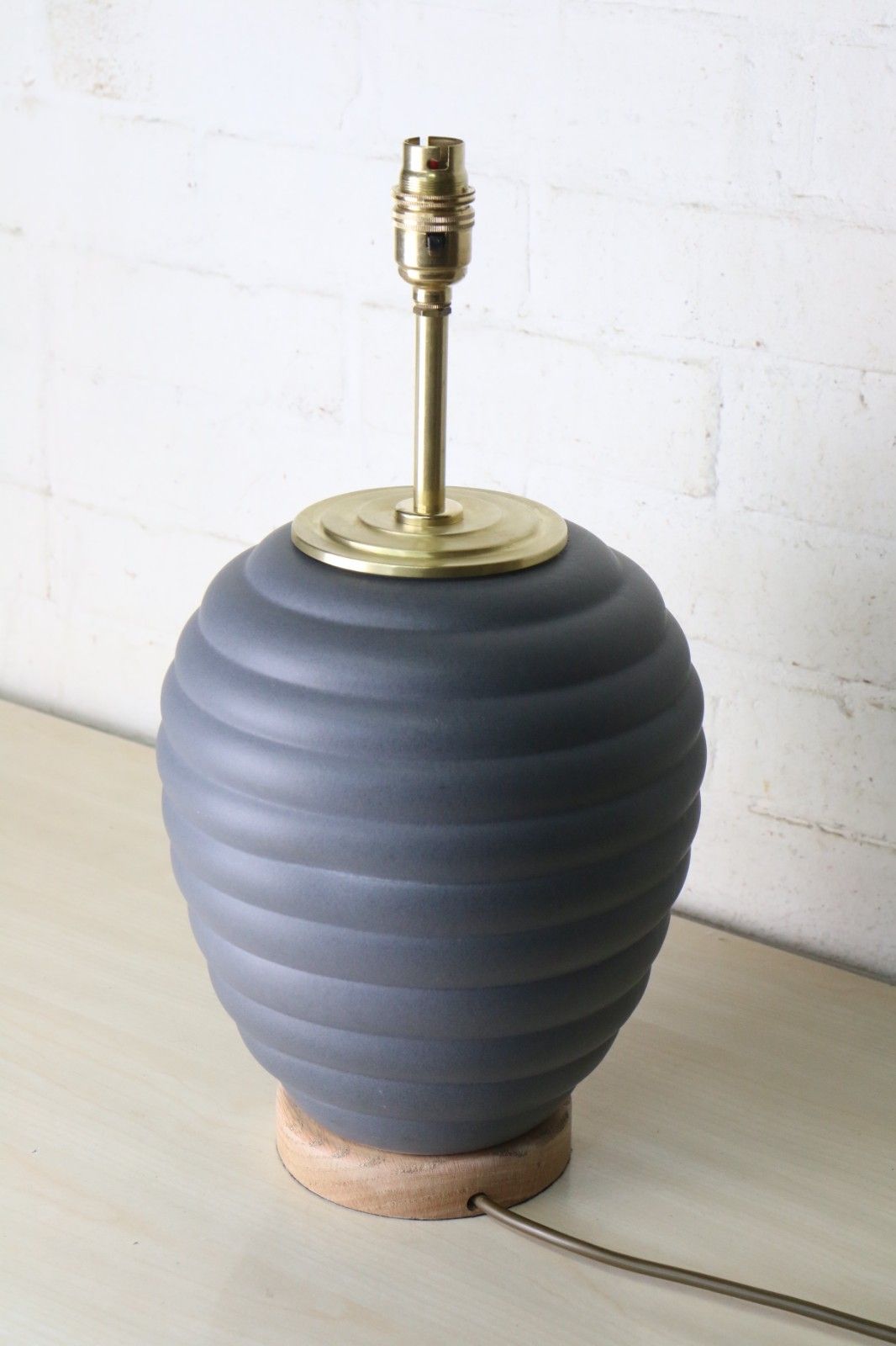 Table Lamp Studio Vintage Ceramic Art Deco Beehive Lamp Mid 20th Vgc photo buy