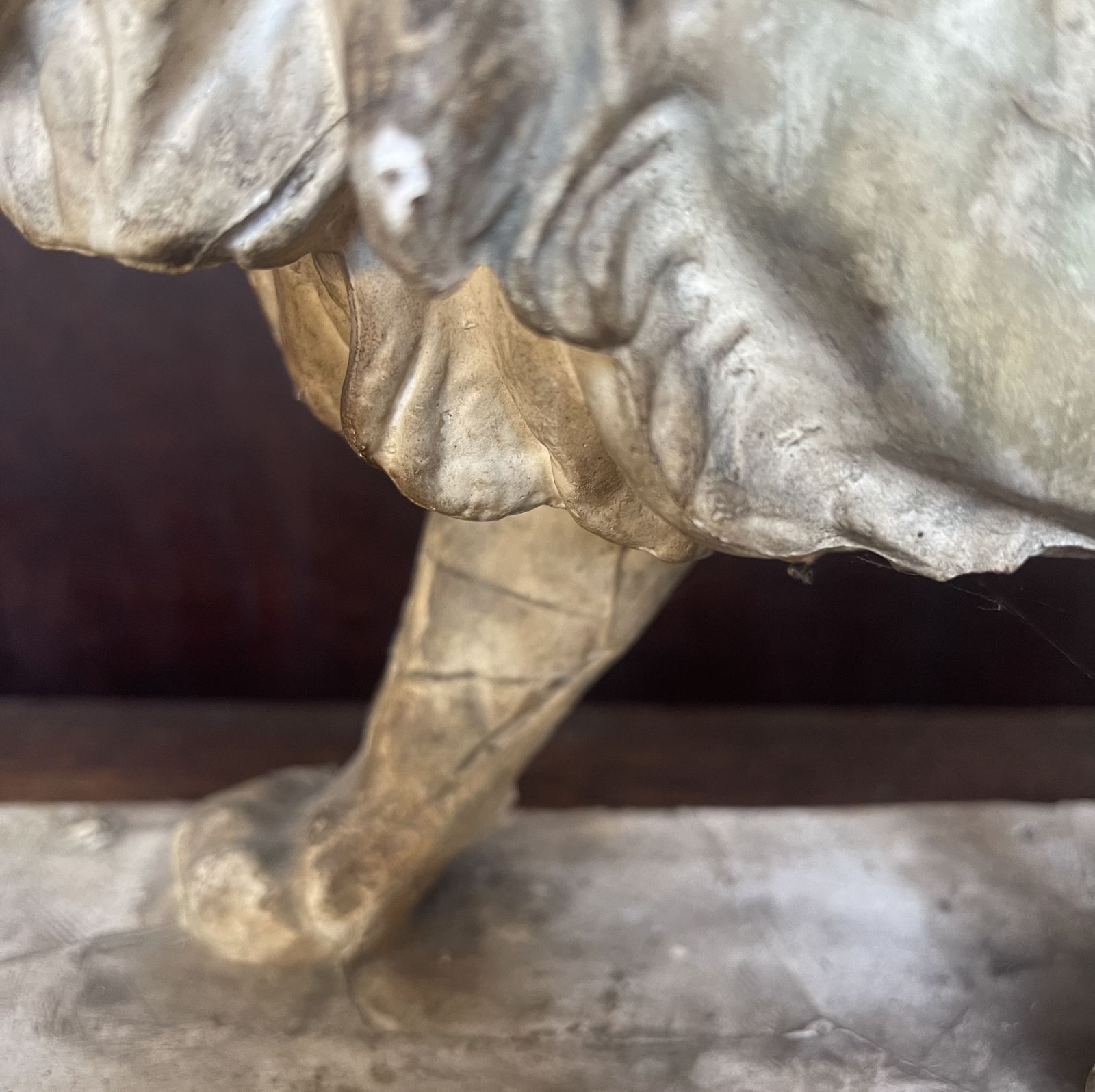 !9th Century Plaster Cast Of The Walking Lion By Antoine Louis Barye photo Art