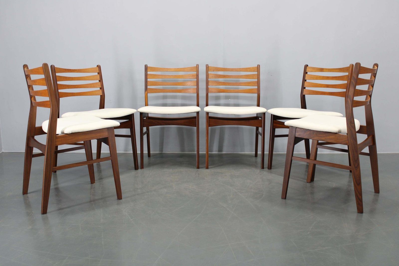 Set Of Six Danish Mid Century Teak Dining Chairs, Denmark, 1960s photo Furniture