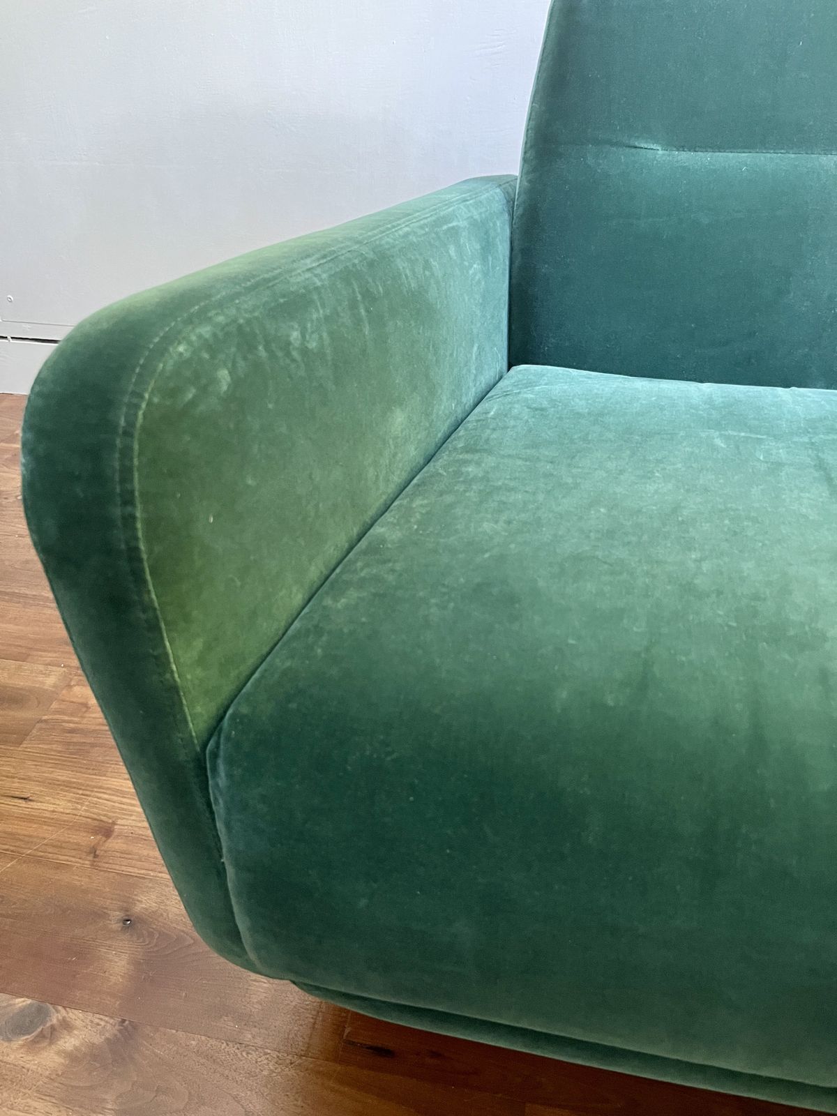 Habitat Abel Emerald Green Velvet Armchair photo Furniture