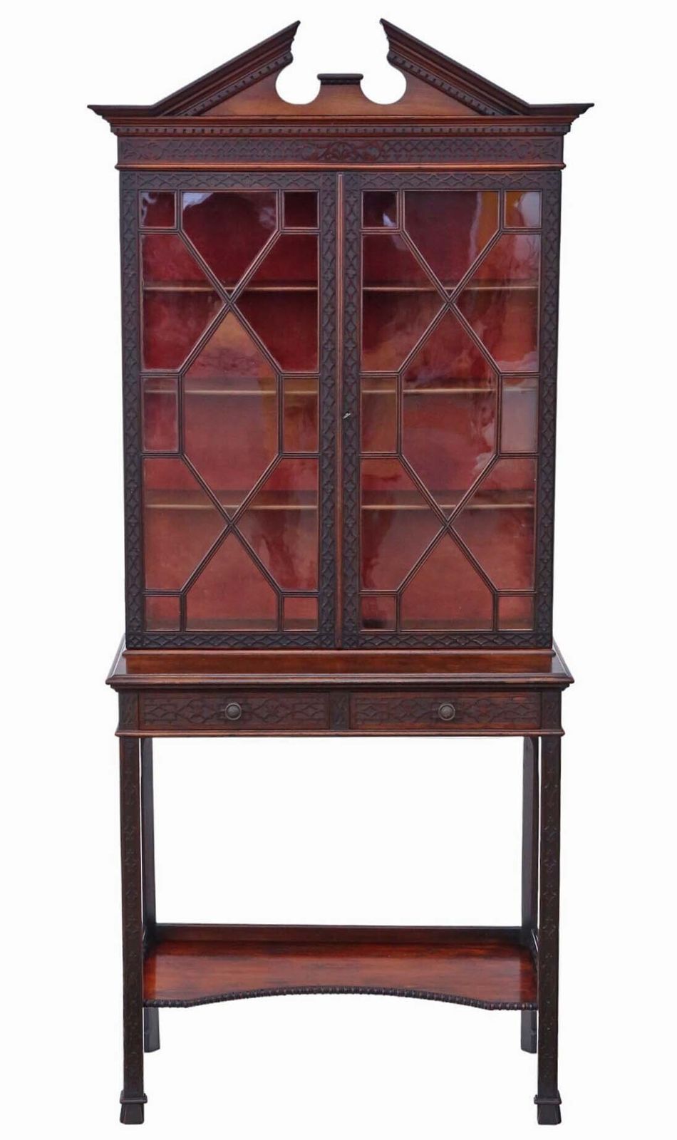 Antique 19th Century Mahogany Pier Display Cabinet By Edwards & Roberts – Fine Quality photo 2995.0