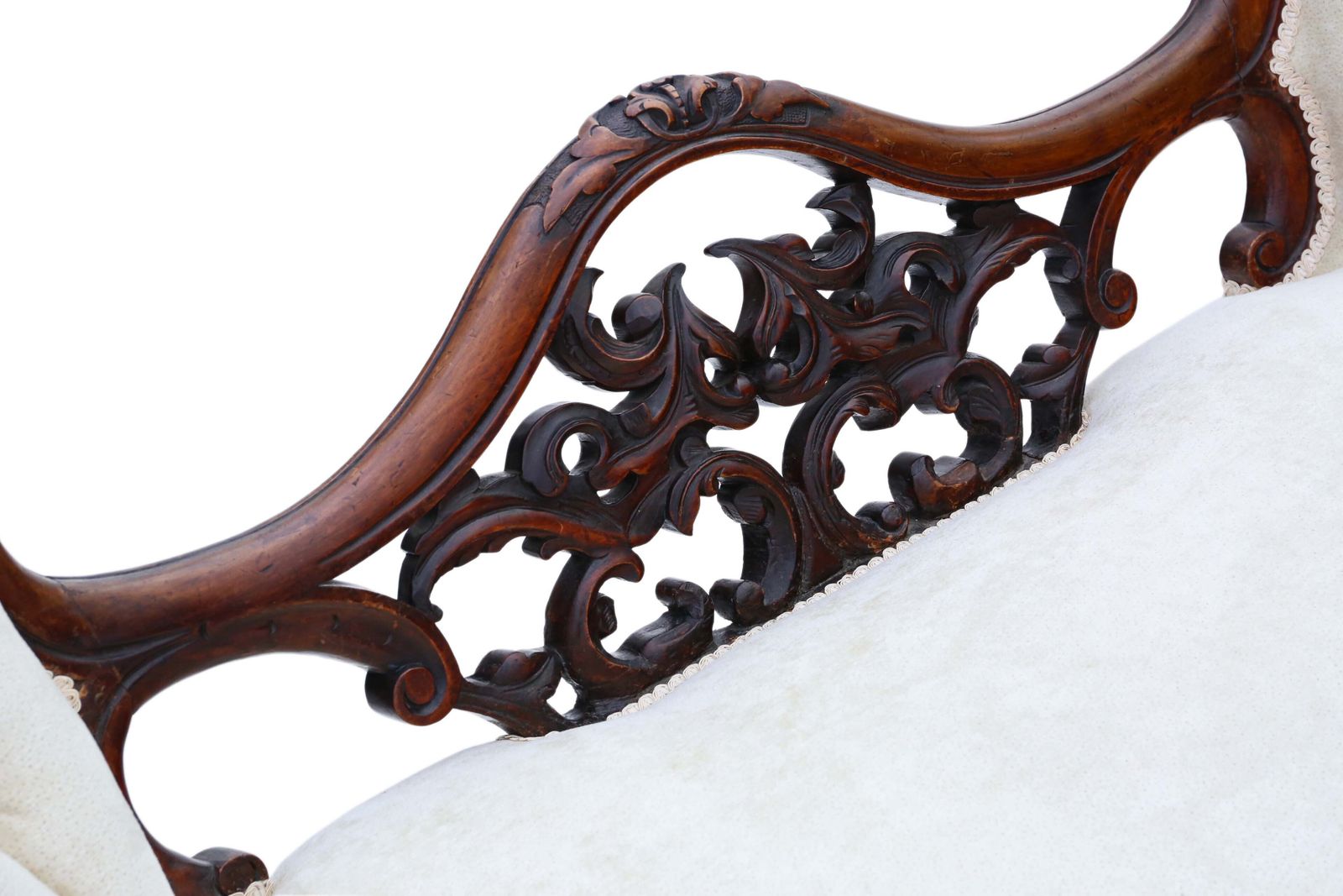 Antique Victorian C.1860 Walnut Chaise Longue / Conversation Sofa – Elegant 19th Century Seating photo 2795.0