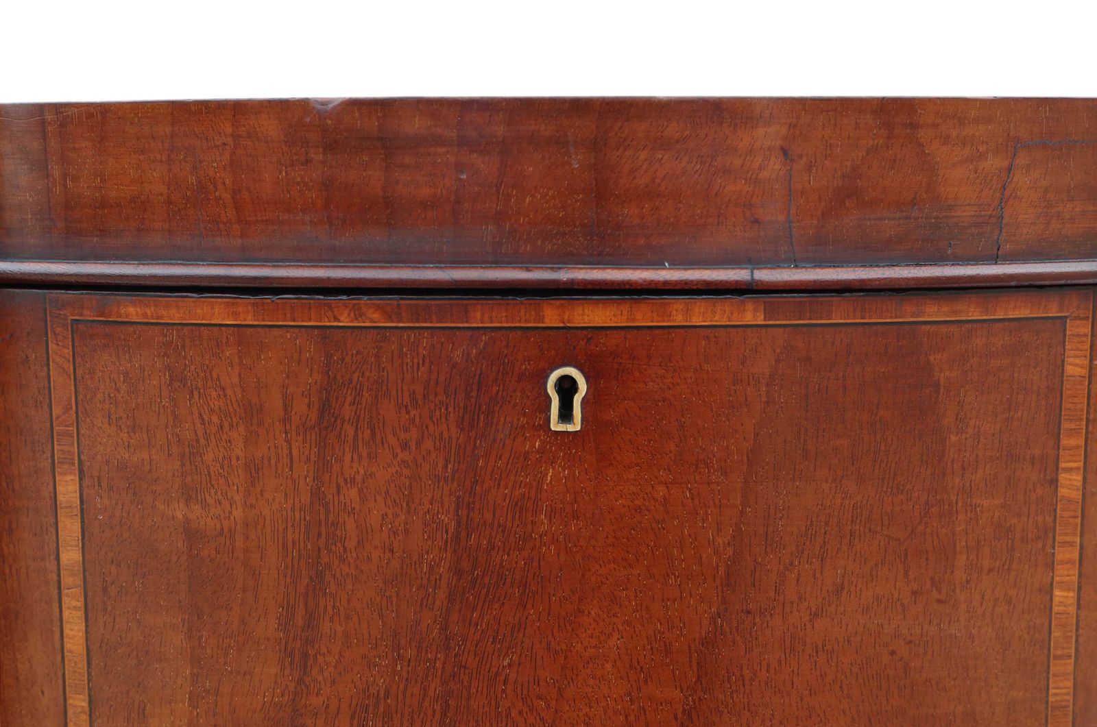 photo for sale Antique 19th Century Georgian Revival Pair Of Inlaid Mahogany Cellarettes   Cupboards Cabinets