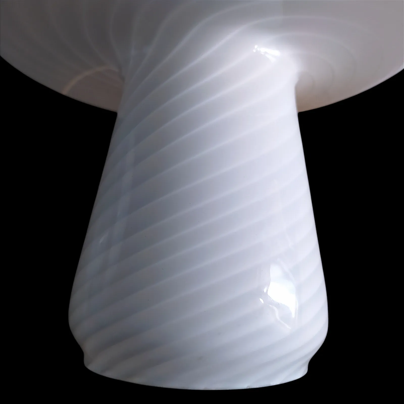 Mid Century Murano Blown Glass Mushroom Lamps.Pair photo furniture