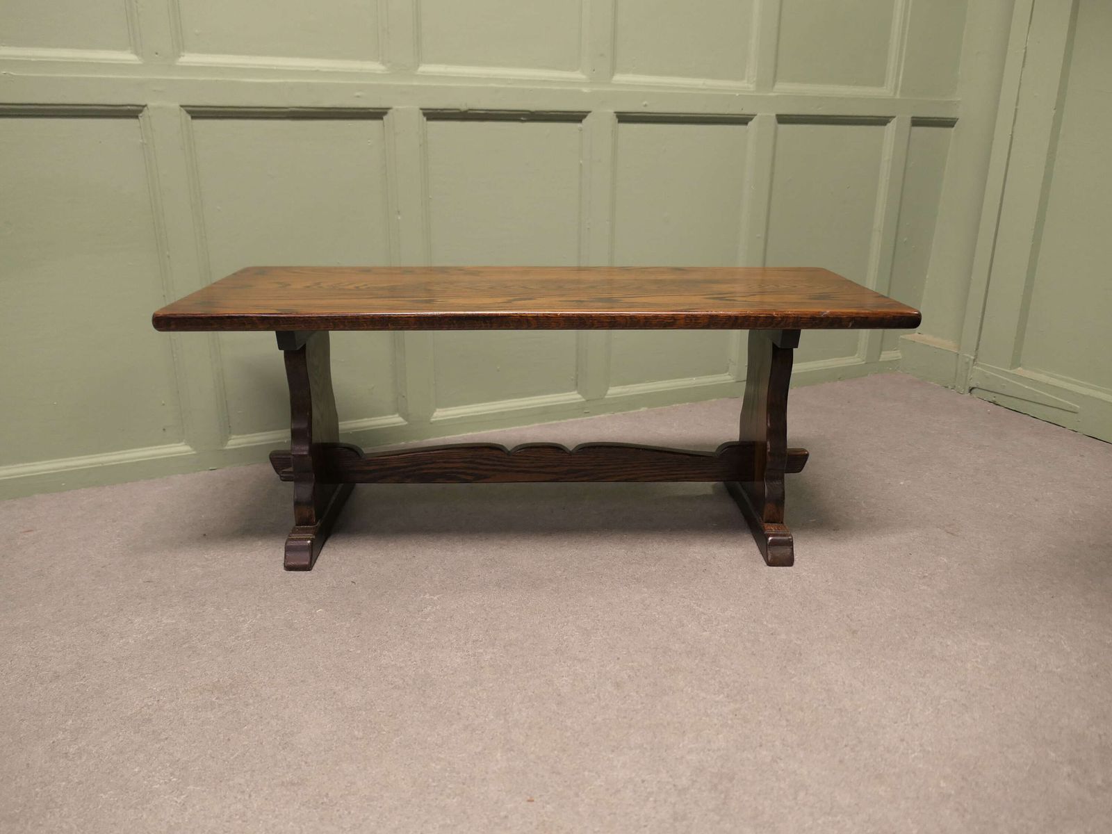 Good Farmhouse Oak Refectory Style Coffee Table photo Furniture