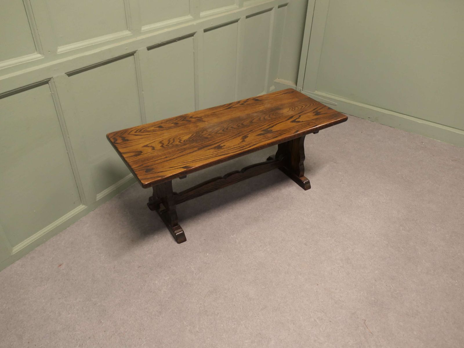 Good Farmhouse Oak Refectory Style Coffee Table photo vinterior