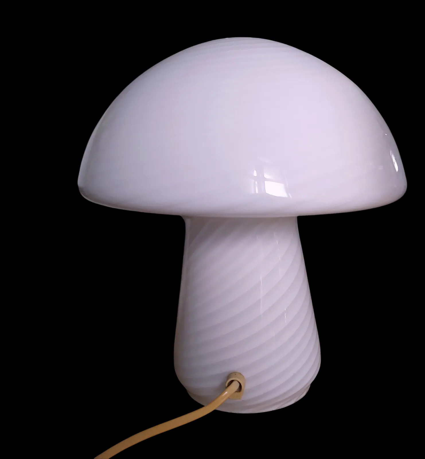 photo for sale Mid Century Murano Blown Glass Mushroom Lamps.Pair