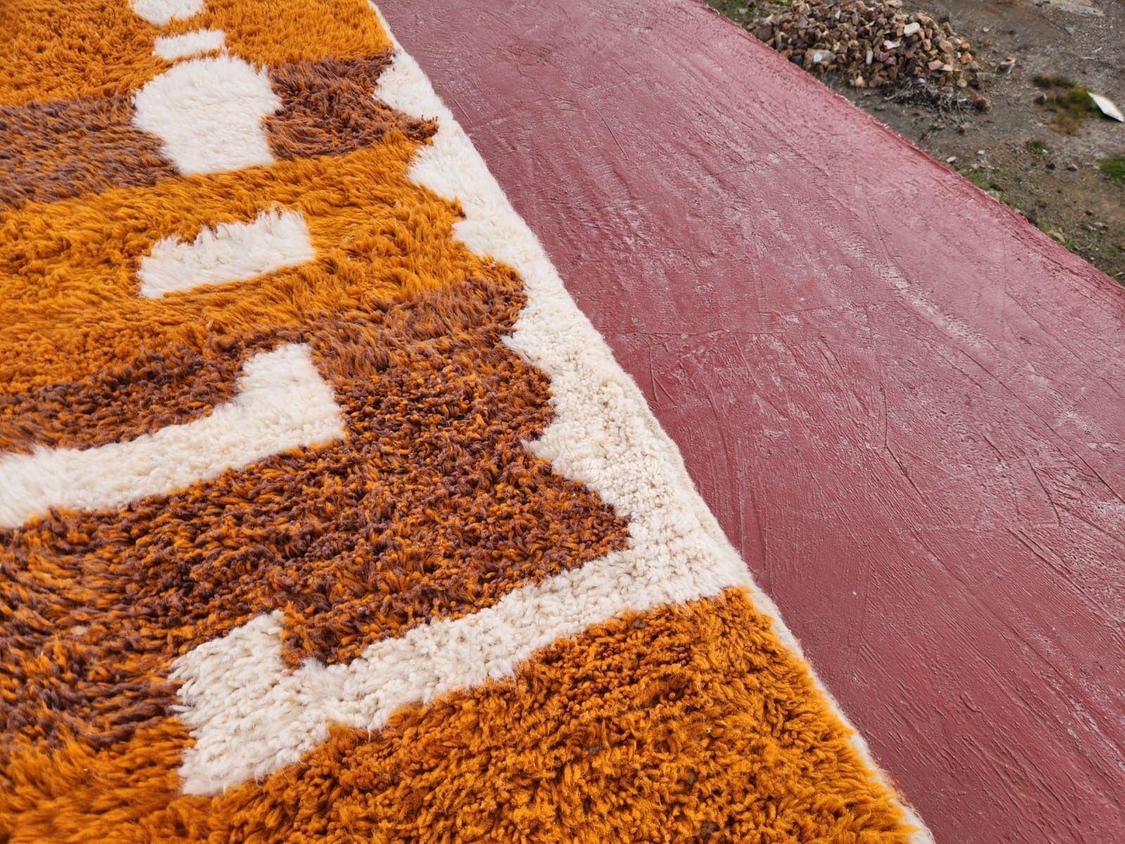 photo furniture Large Handmade Moroccan Beni Ourain Rug   300x200cm   Natural Wool Berber Carpet