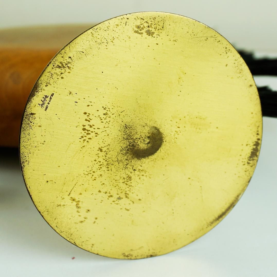 photo vintage Austrian Midcentury Walnut And Brass Fish Shaped Money Box By Carl Auböck