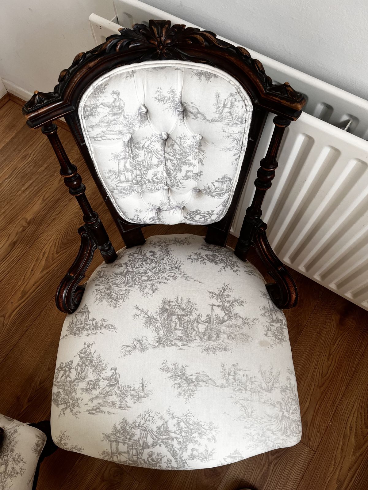 Vintage Carved Armchair – Statement Bedroom / Dressing photo furniture