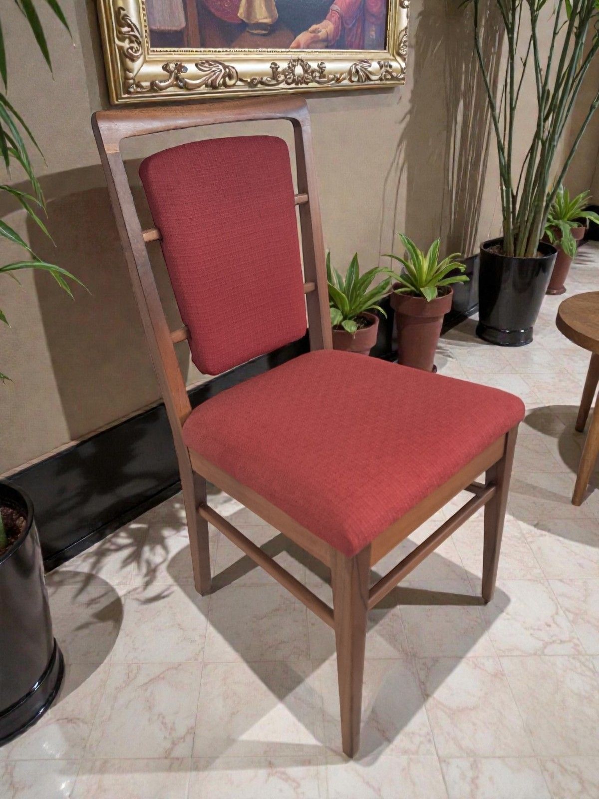 450.0 Mid Century Teak Dining Chairs Set Of 4 By Alfred Cox Vintage 1950's photo