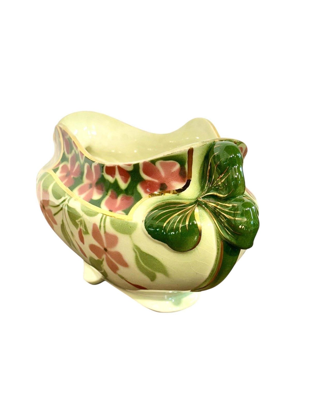 Floral Ceramic Garniture “Pervenche” By K&G In Luneville photo vinterior