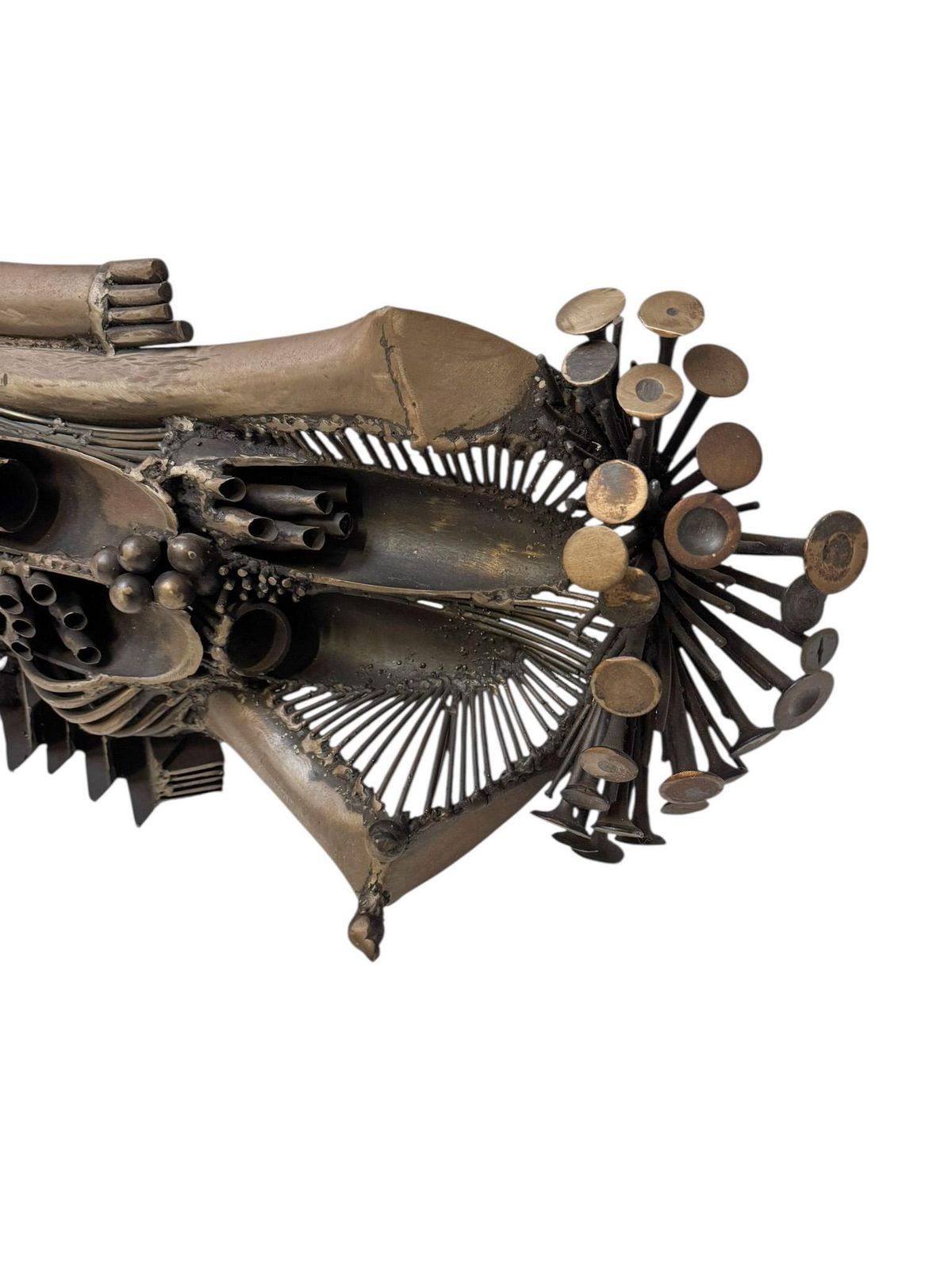 Brutalist Patinated Metal Abstract Sculpture By Frans De Boer Lichtveld, 1964 photo vinterior