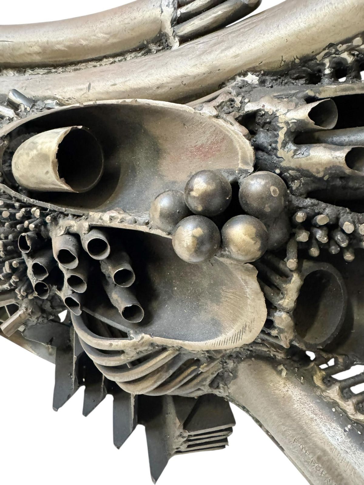 Brutalist Patinated Metal Abstract Sculpture By Frans De Boer Lichtveld, 1964 photo vintage