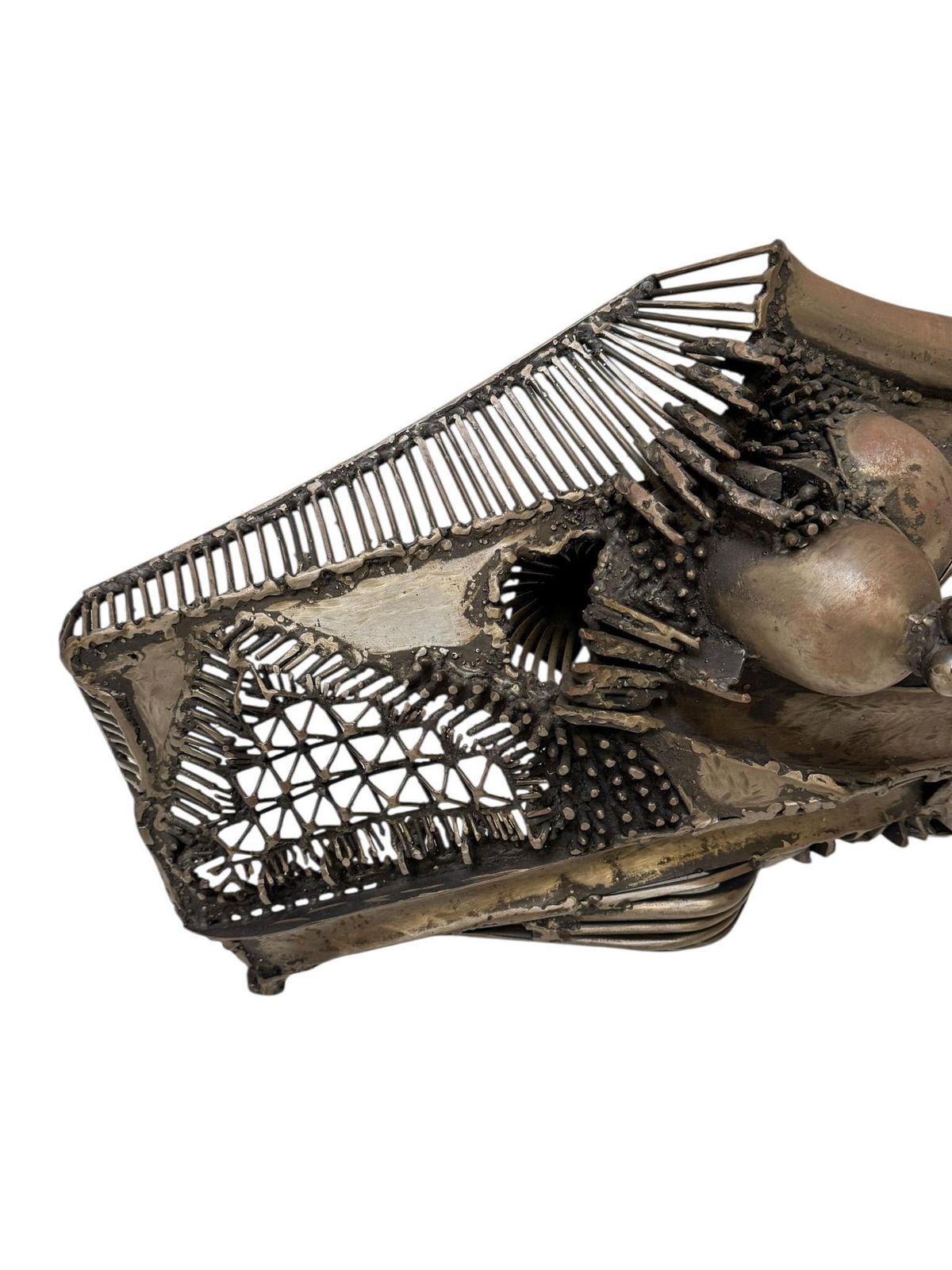 photo furniture Brutalist Patinated Metal Abstract Sculpture By Frans De Boer Lichtveld, 1964