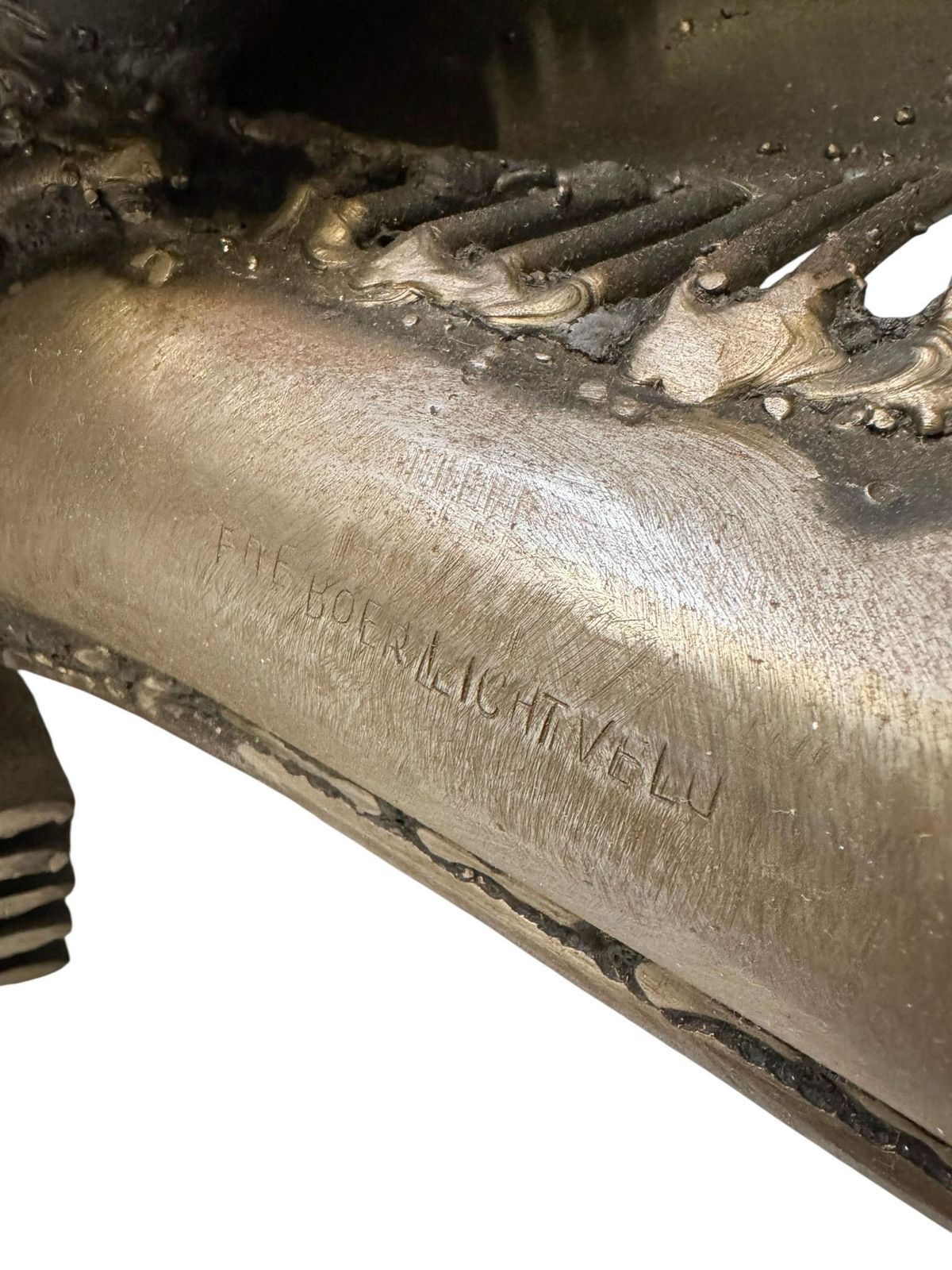 photo for sale Brutalist Patinated Metal Abstract Sculpture By Frans De Boer Lichtveld, 1964