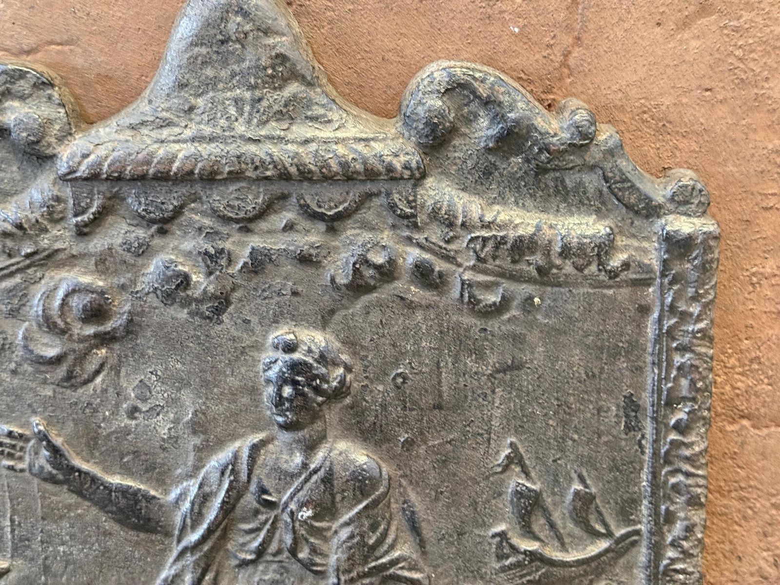 photo furniture 19th Century French Fireback / Backsplash 'Allegory Of Navigation'