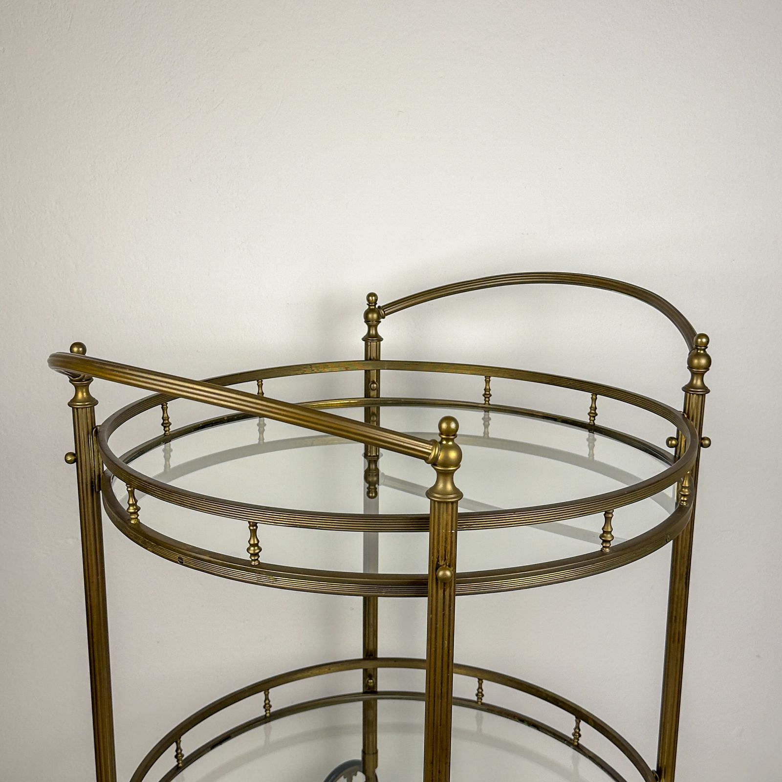 Vintage Brass Bar Cart, France 1950s photo furniture