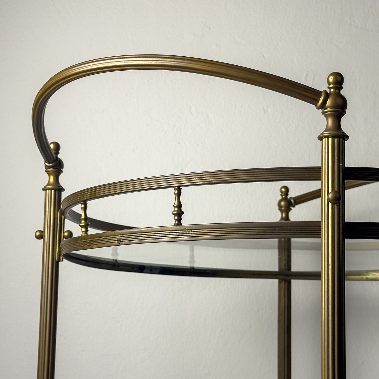 Vintage Brass Bar Cart, France 1950s photo Furniture