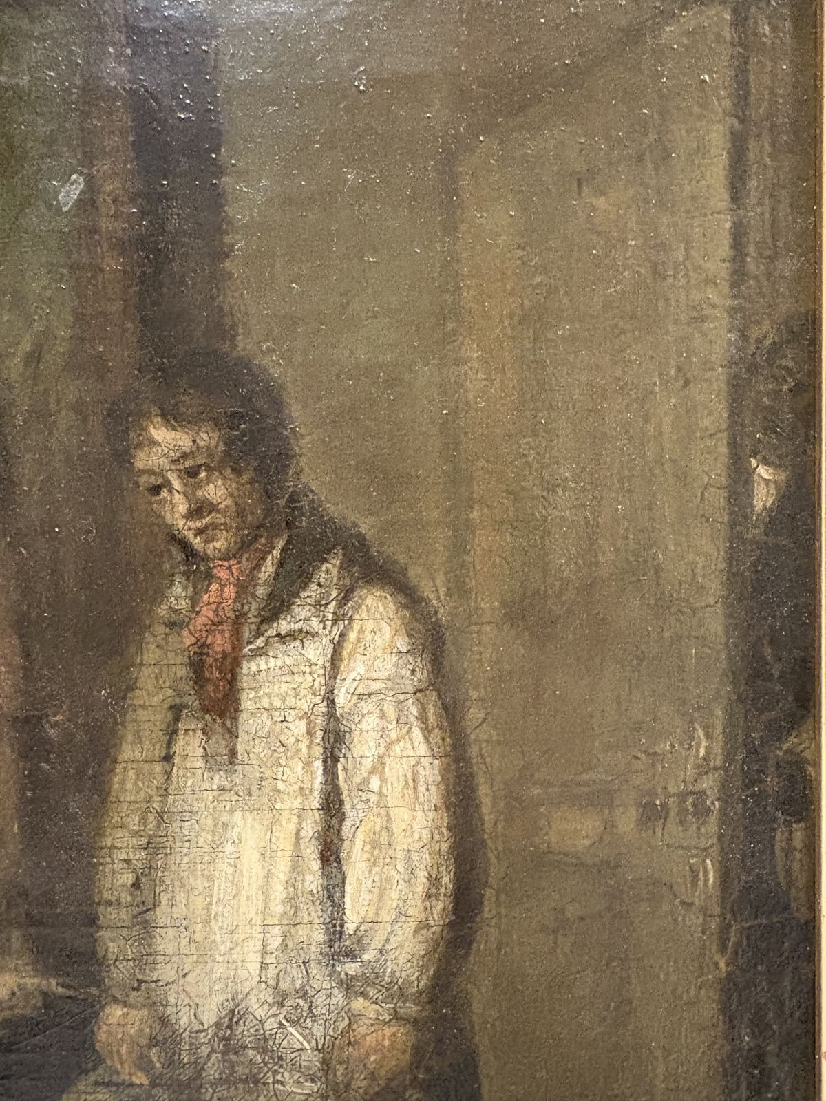 Painting Of A Servant Being Reported To His Master 19th Century photo Art